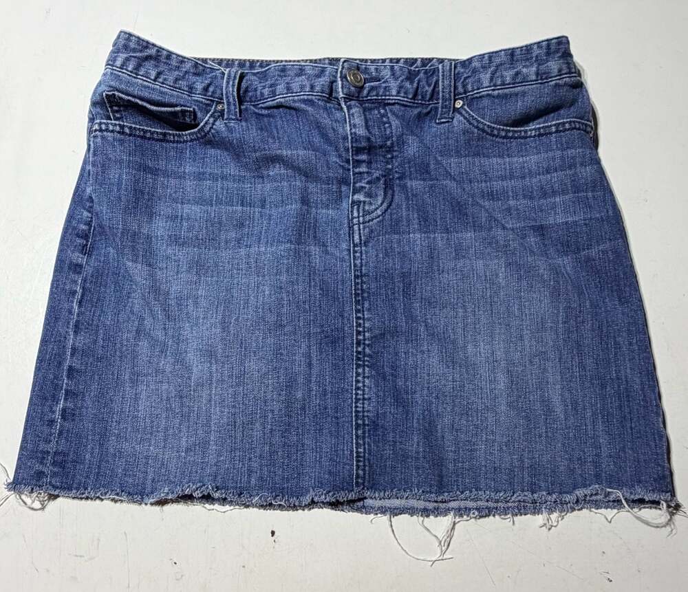 Tommy Hilfiger Denim Mini Skirt Size 5/17 Raw Hem